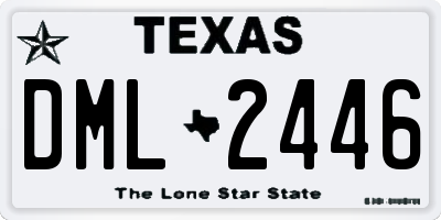 TX license plate DML2446
