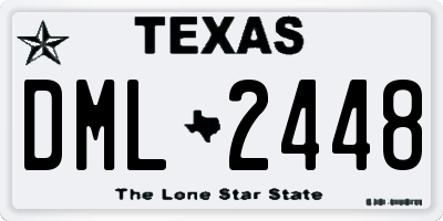 TX license plate DML2448