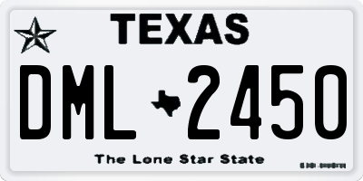 TX license plate DML2450