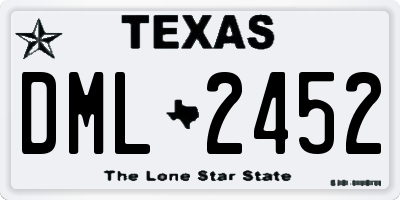 TX license plate DML2452
