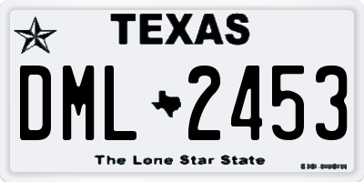 TX license plate DML2453