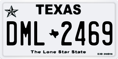 TX license plate DML2469