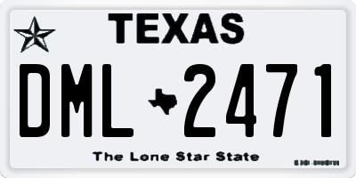 TX license plate DML2471