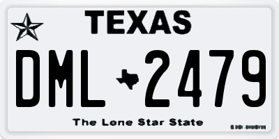 TX license plate DML2479