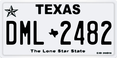 TX license plate DML2482