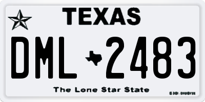 TX license plate DML2483