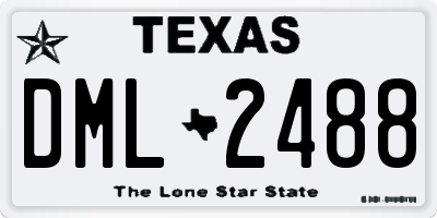 TX license plate DML2488