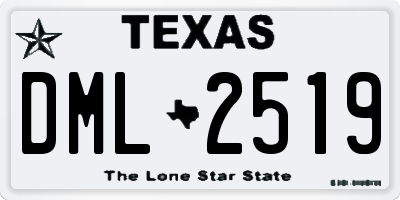 TX license plate DML2519