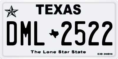 TX license plate DML2522
