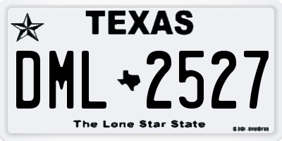 TX license plate DML2527