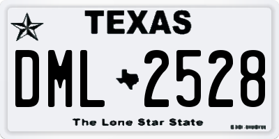 TX license plate DML2528