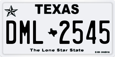 TX license plate DML2545