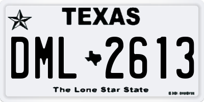 TX license plate DML2613