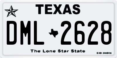 TX license plate DML2628
