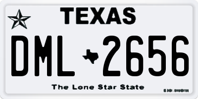 TX license plate DML2656