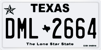 TX license plate DML2664