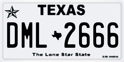 TX license plate DML2666