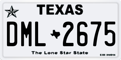 TX license plate DML2675