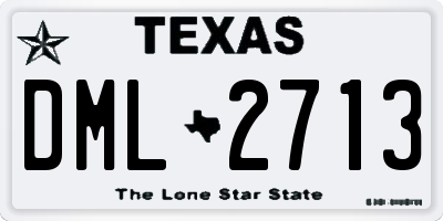 TX license plate DML2713