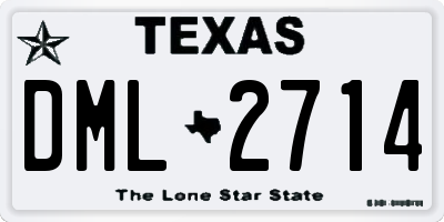 TX license plate DML2714