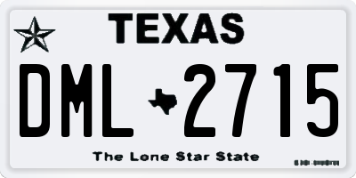 TX license plate DML2715