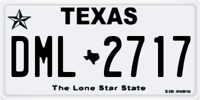 TX license plate DML2717