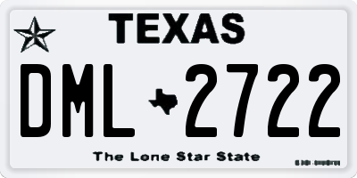 TX license plate DML2722