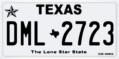 TX license plate DML2723