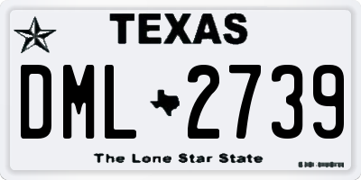 TX license plate DML2739