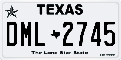 TX license plate DML2745