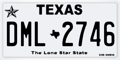 TX license plate DML2746