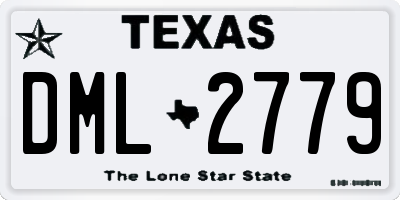 TX license plate DML2779