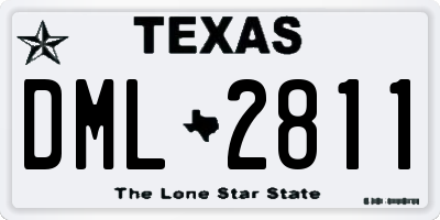 TX license plate DML2811