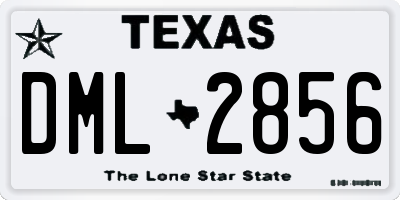 TX license plate DML2856
