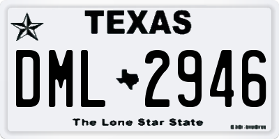 TX license plate DML2946