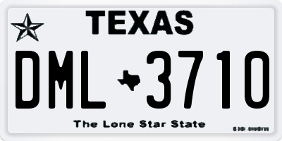 TX license plate DML3710