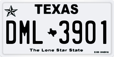 TX license plate DML3901