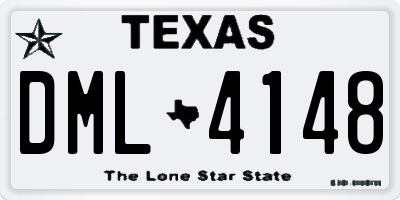 TX license plate DML4148