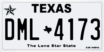 TX license plate DML4173