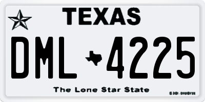 TX license plate DML4225