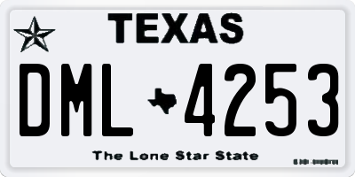 TX license plate DML4253
