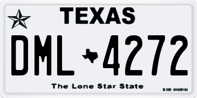 TX license plate DML4272