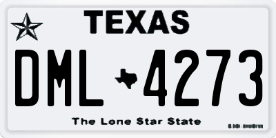 TX license plate DML4273