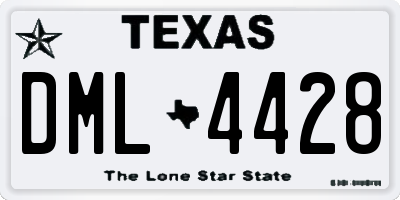 TX license plate DML4428