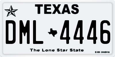 TX license plate DML4446