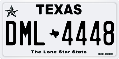 TX license plate DML4448