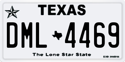 TX license plate DML4469