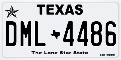 TX license plate DML4486