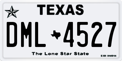 TX license plate DML4527