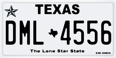 TX license plate DML4556